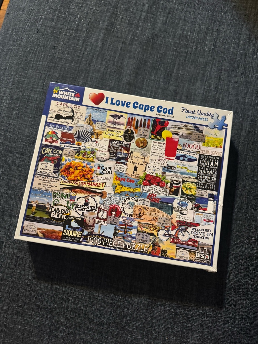 White Mountain “I Love Cape Cod” Collage 1000-Piece Puzzle